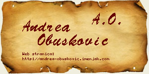 Andrea Obušković vizit kartica